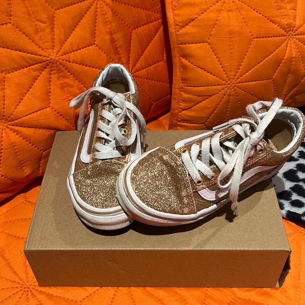 Size 1 Vans like new. Minor flaws not noticeable only worn a few times.